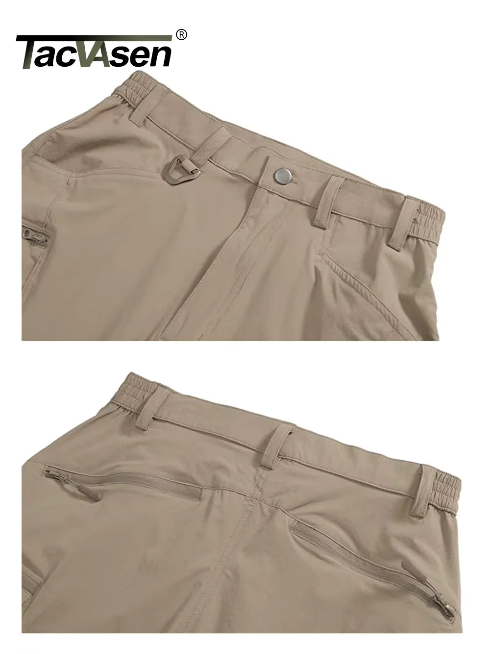 TACVASEN Herren Cargo-Anglerhose