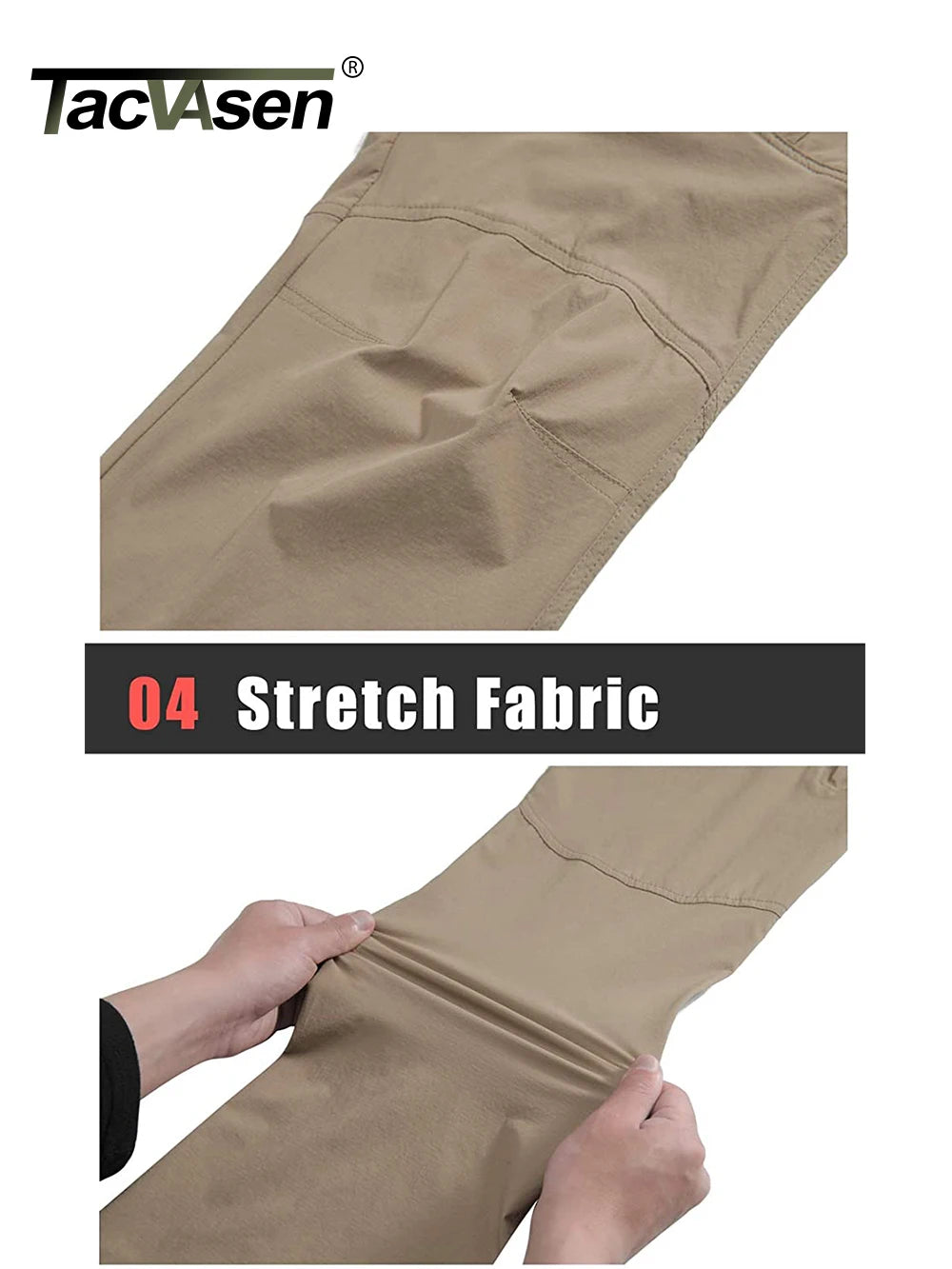TACVASEN Herren Cargo-Anglerhose